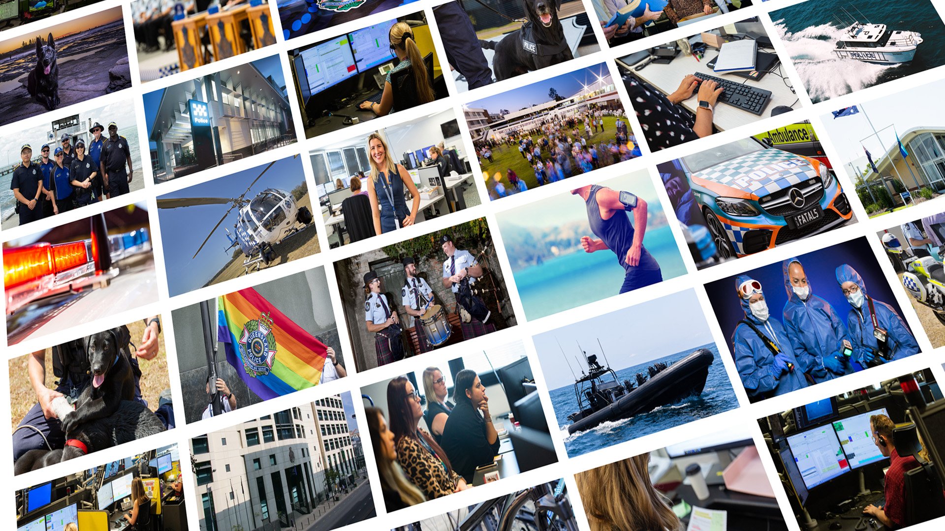 various photos in square format on one sheet