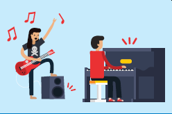 loud music illustration