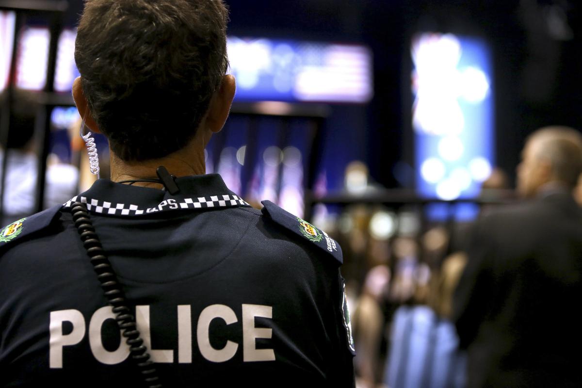 back of a police officer