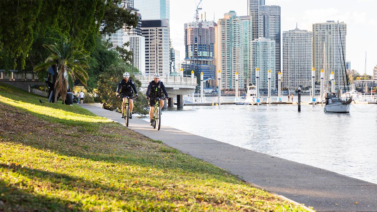 police on bikes in Brisbane